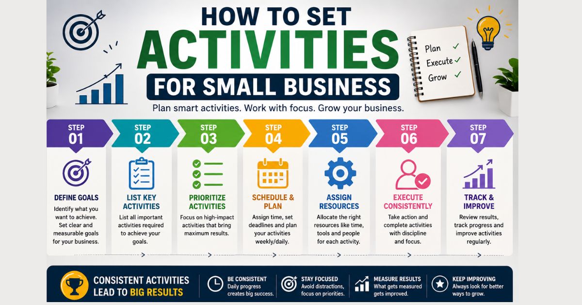 how to set activities small business