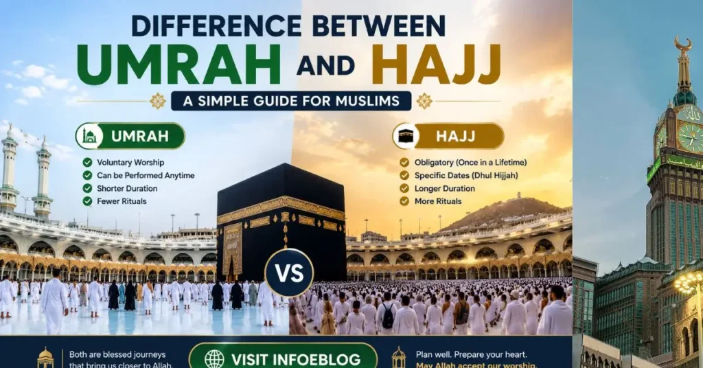 difference umrah and hajj