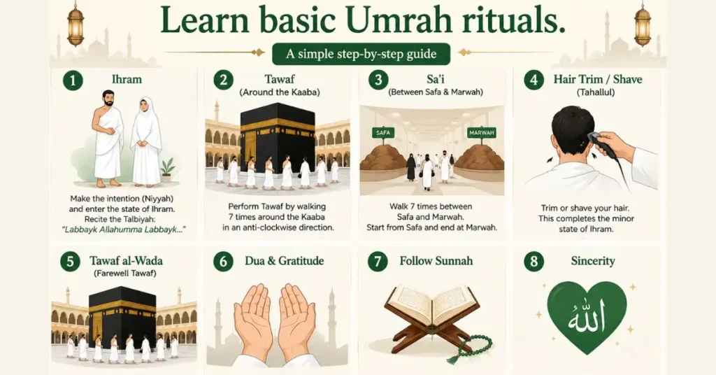 Guide performing umrah