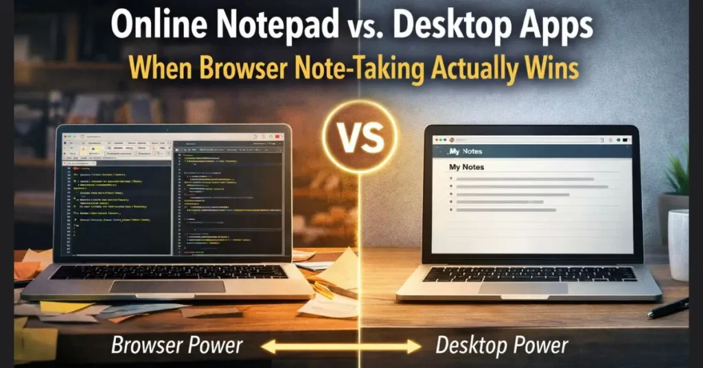 Online notepad vs desktop apps 